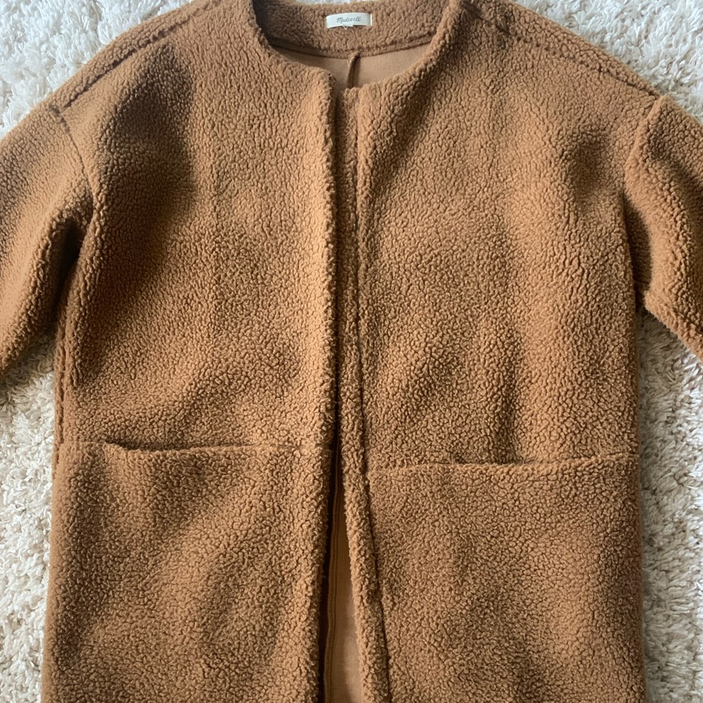 Madewell Bonded Sherpa Cocoon Coat - Picture 6 of 15